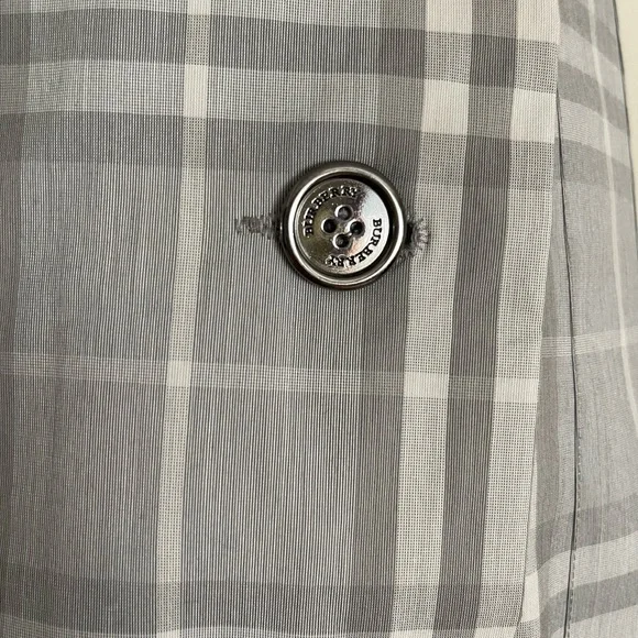 Burberry Brit Grey Plaid Check Pleated Skirt